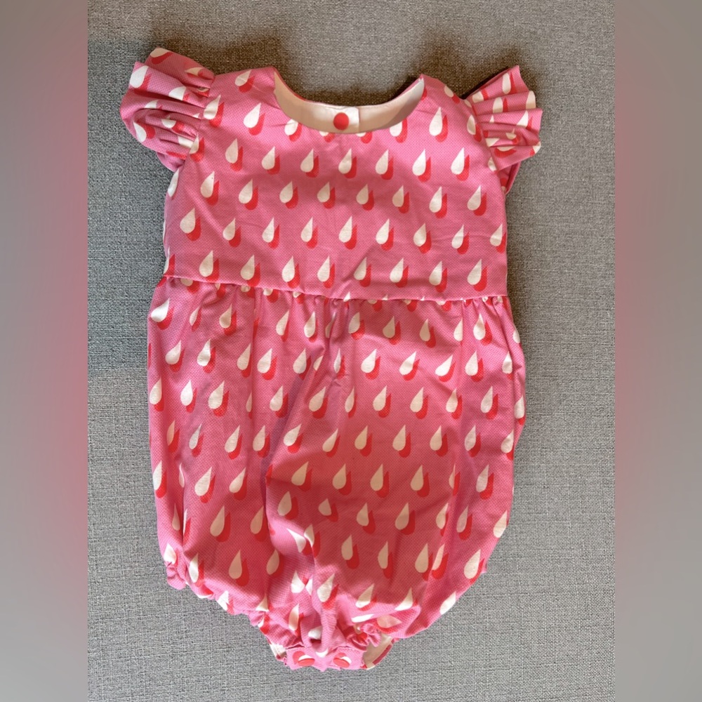 Cute Heads Kids pink rain showers bubble romper